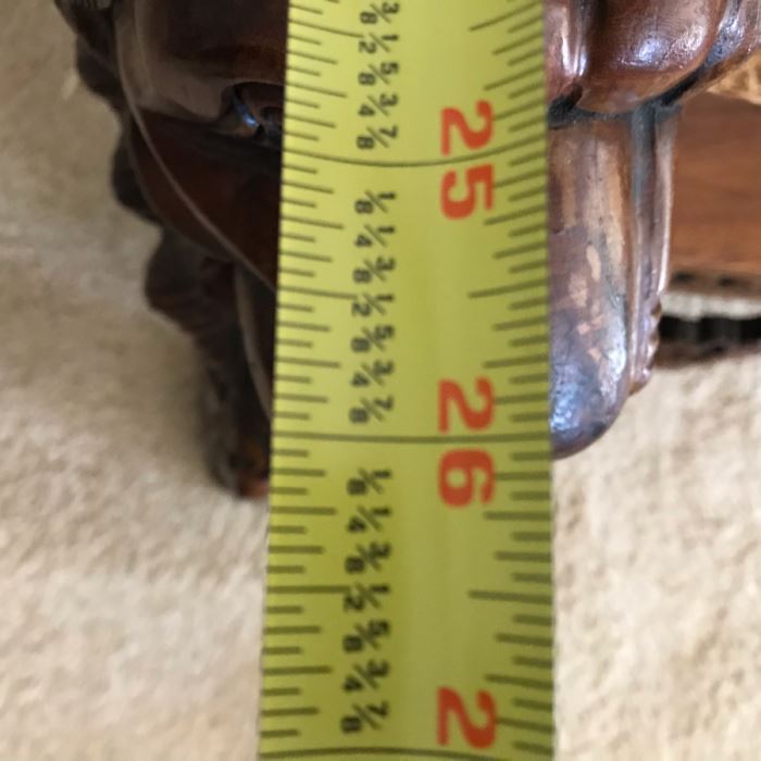 Large Carved Wooden Kings Throne Chair Gothic With Cane Seat And Back Made In Indonesia 36W X 26D X 70H [Photo 25]