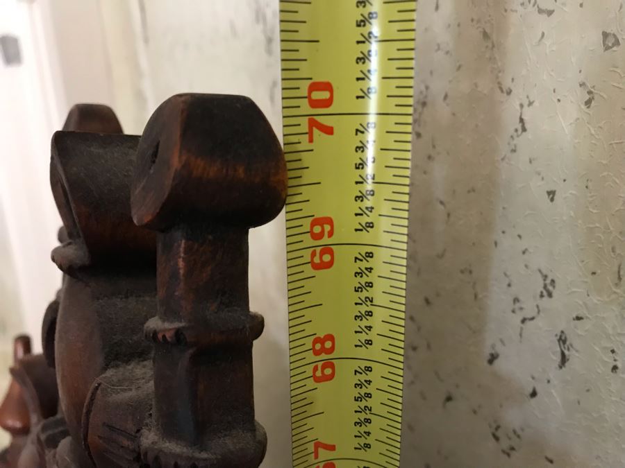 Large Carved Wooden Kings Throne Chair Gothic With Cane Seat And Back Made In Indonesia 36W X 26D X 70H [Photo 27]