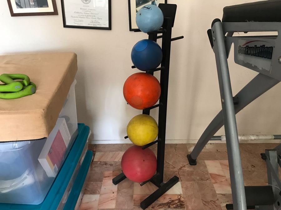 Plyo-Balls With Metal Rack 12W X 12D X 42H [Photo 2]