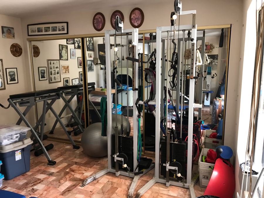 Pair Of Multi-Function Exercise Weight Machines - The Proprioceptor HBOD Healthy Body Exercise Equipment - See Photos