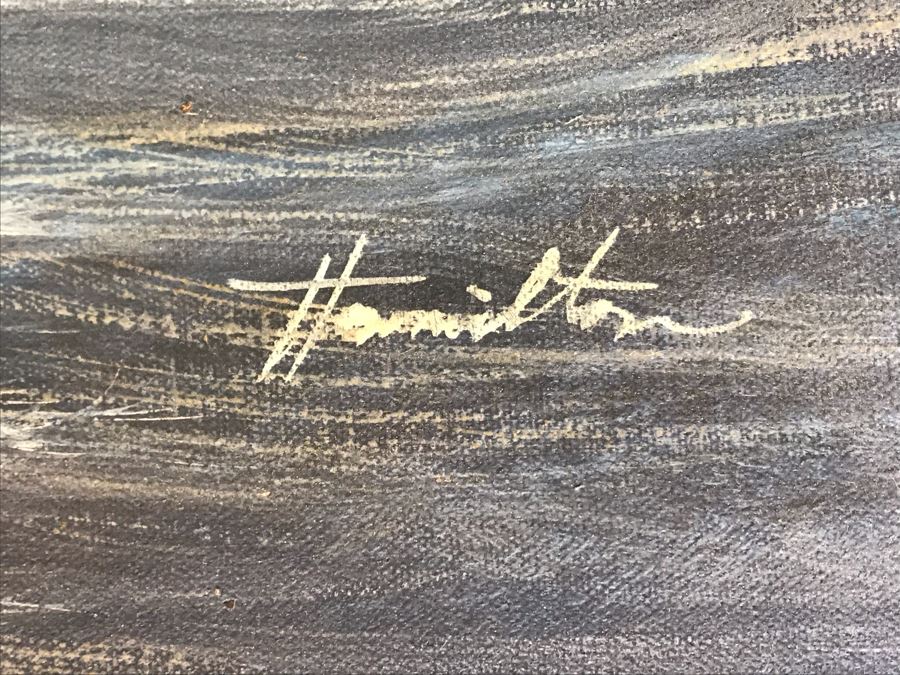 Original Seascape Oil Painting On Canvas By Hamilton 36 X 24 [Photo 7]