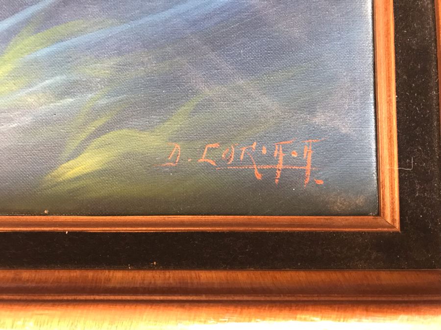 Original Signed Marine Life Painting 24 X 18 [Photo 6]