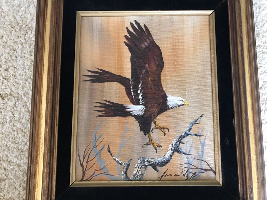 Original Bald Eagle Painting By Hernandez B? 8 X 10