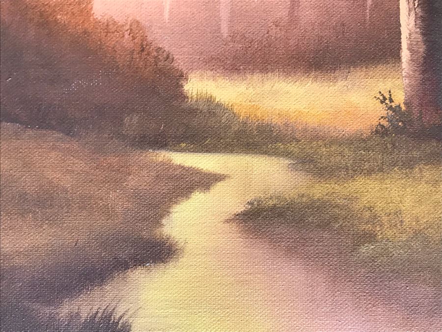 Original Amazing Lit Stream Through The Forest Painting By Jorge Prieto B 36 X 24 [Photo 9]