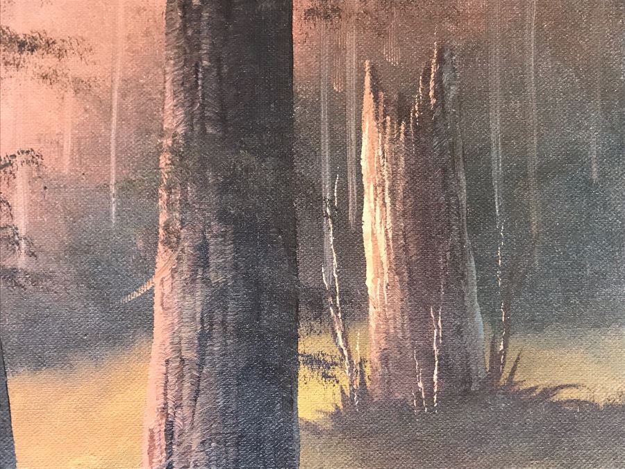 Original Amazing Lit Stream Through The Forest Painting By Jorge Prieto B 36 X 24 [Photo 8]