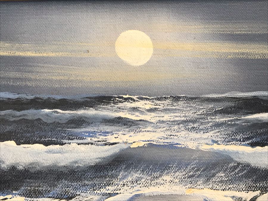 Original Seascape Oil Painting By Hamilton 10 X 8 [Photo 4]