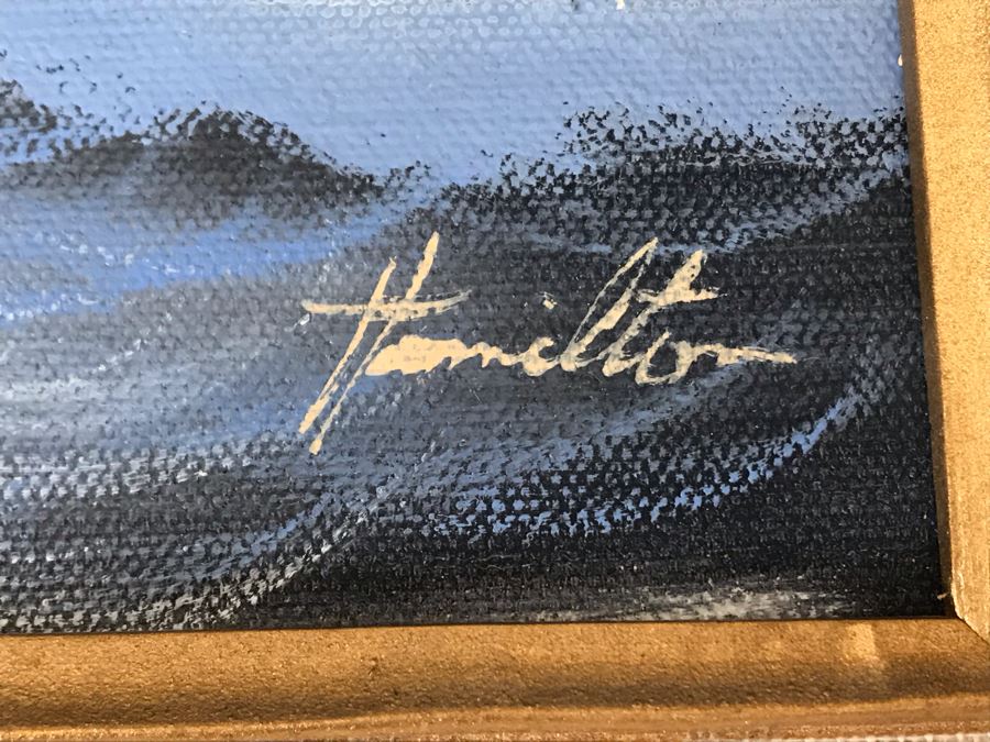 Original Seascape Oil Painting By Hamilton 10 X 8 [Photo 7]