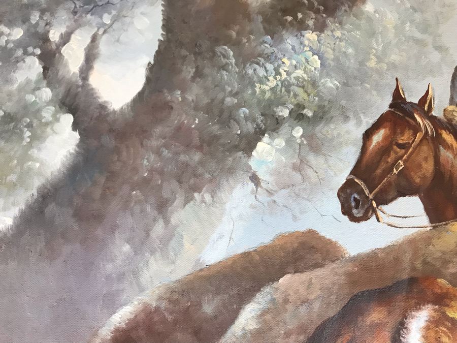 Original Cattle Cowboy Western Painting By Terry Slenz 36 X 24 [Photo 8]