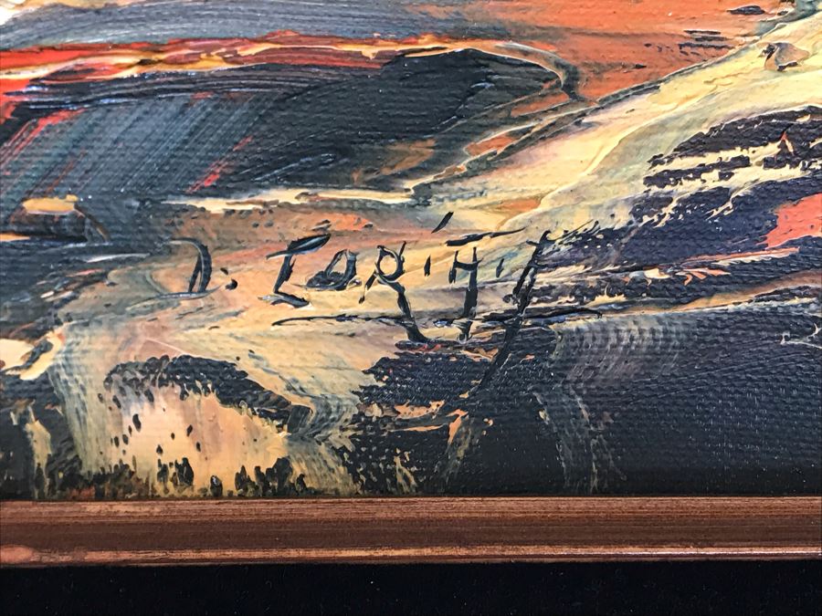 Original Seascape Mounting Painting 24 X 18 Signature Illegible 24 X 18 [Photo 6]