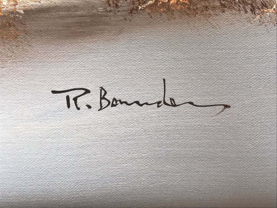 Original Painting Signature Illegible 36 X 24 [Photo 8]