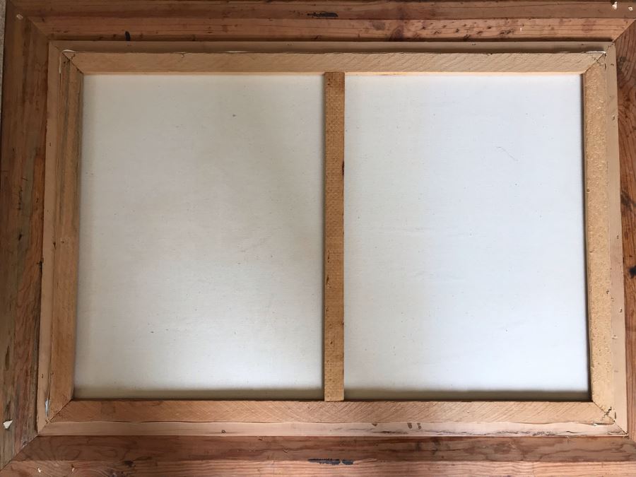 Original Painting Signature Illegible 36 X 24 [Photo 10]