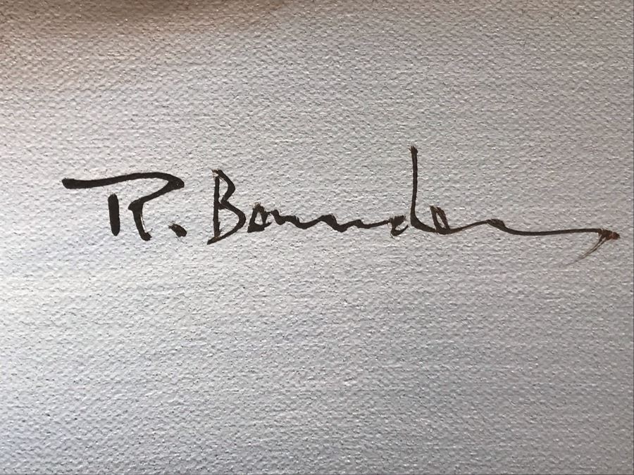 Original Painting Signature Illegible 36 X 24 [Photo 9]