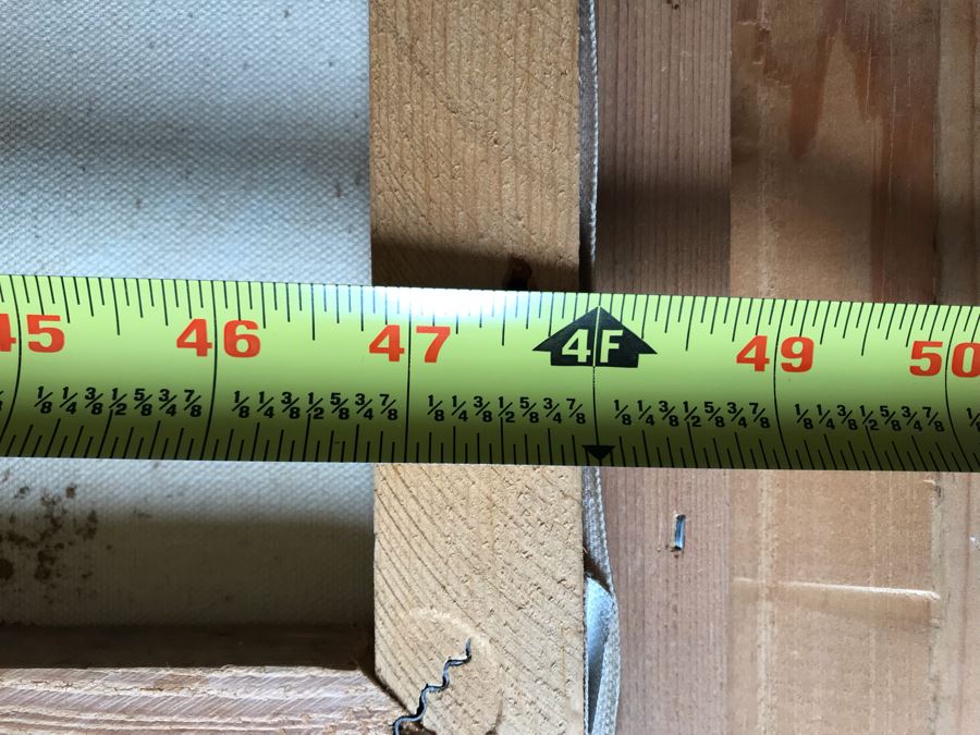 Original Painting Of Lake With Towering Mountains In Background Signature Illegible 48 X 24 [Photo 10]