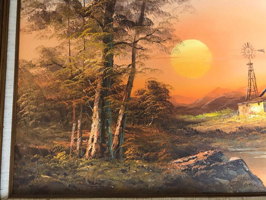 Original Farm Painting By Lorenz 36 X 24 [Photo 4]