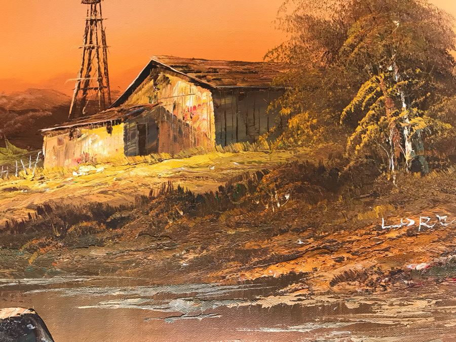 Original Farm Painting By Lorenz 36 X 24 [Photo 6]