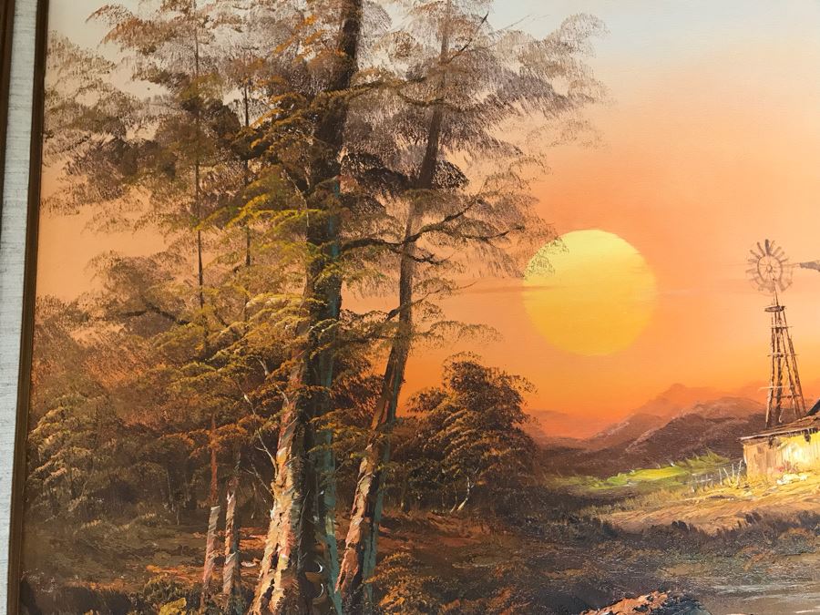 Original Farm Painting By Lorenz 36 X 24 [Photo 5]