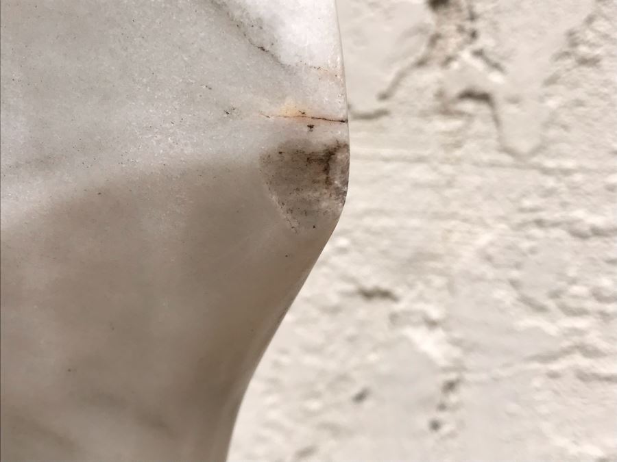 Modernist Abstract Carved Marble Nude Sculpture Base Signed Gurza 5.5W X 23H [Photo 13]