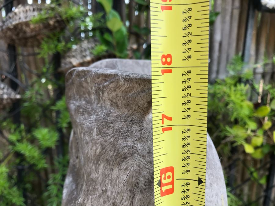 Carved Wooden Owl Sculpture 8W X 6D X 18H [Photo 10]