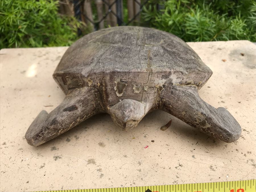 Carved Sea Turtle Sculpture 9W X 7D X 2.5H [Photo 5]