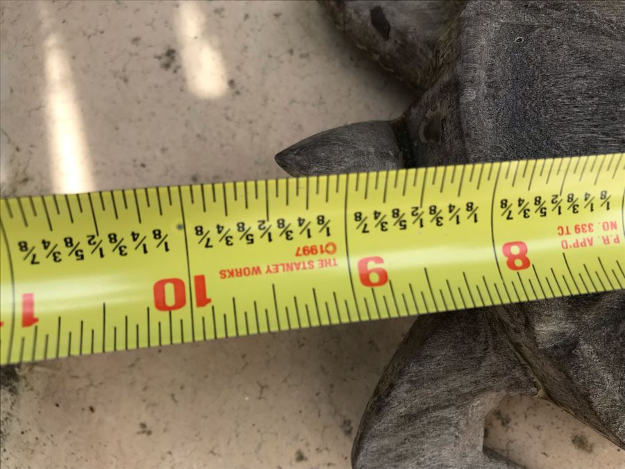 Carved Sea Turtle Sculpture 9W X 7D X 2.5H [Photo 8]