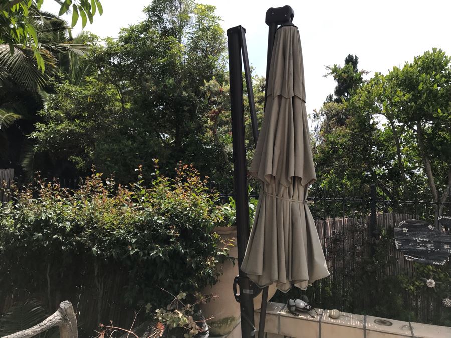 Treasure Garden Cantilever Aluminum 13 Foot Wide Crank Lift Tilt & Lock Umbrella Retails For $1,500 32W X 116H [Photo 2]