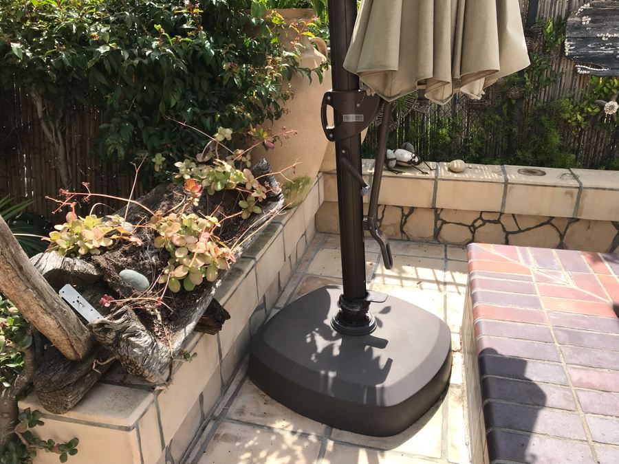 Treasure Garden Cantilever Aluminum 13 Foot Wide Crank Lift Tilt & Lock Umbrella Retails For $1,500 32W X 116H [Photo 3]