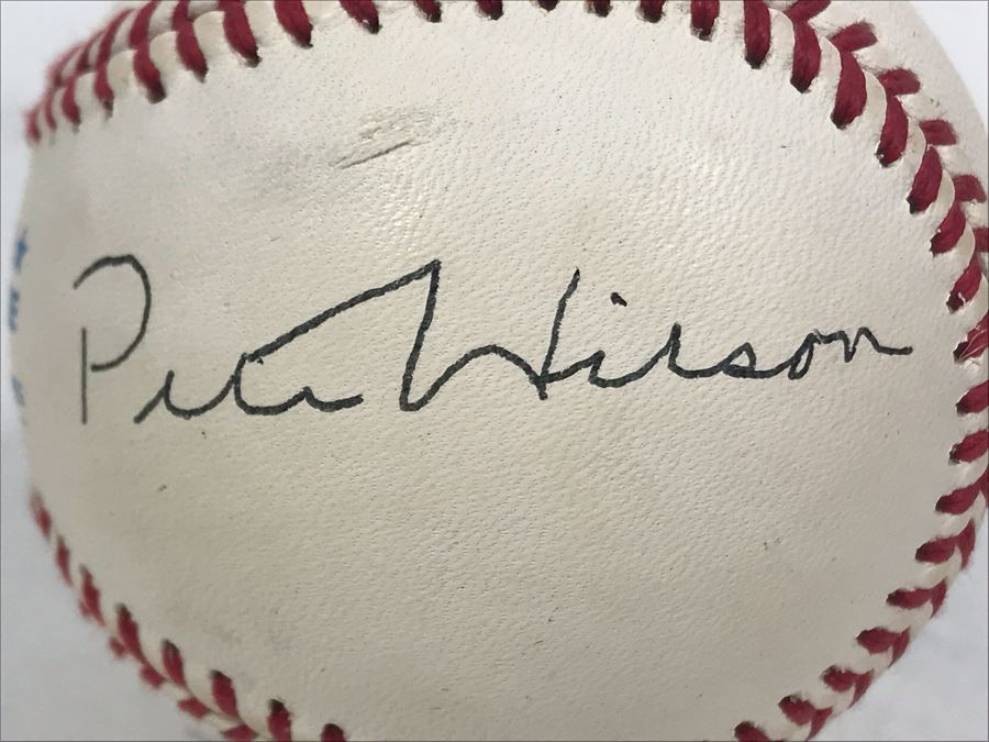 JUST ADDED - Signed By Former CA Governor Pete Wilson And Former Mayor Of San Diego Susan Golding - Rawlings Official Baseball American League [Photo 5]