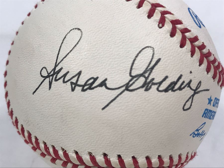 JUST ADDED - Signed By Former CA Governor Pete Wilson And Former Mayor Of San Diego Susan Golding - Rawlings Official Baseball American League [Photo 7]