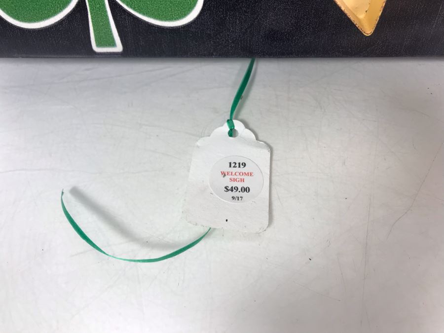 JUST ADDED - New Lighted Irish Welcome Here Metal Sign Battery Powered [Photo 5]