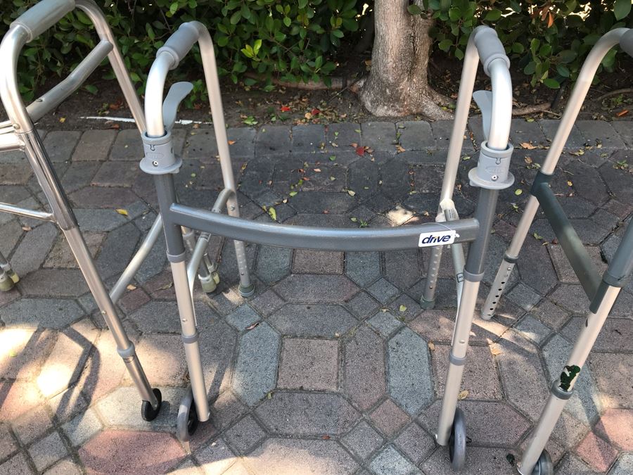 Three Walkers And Three Medical Bedside Commodes Invacare Drive [Photo 10]