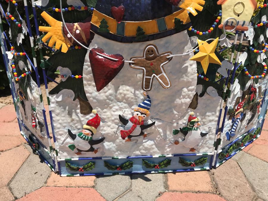 New Metal Snowman Christmas Themed Fireplace Screen [Photo 4]