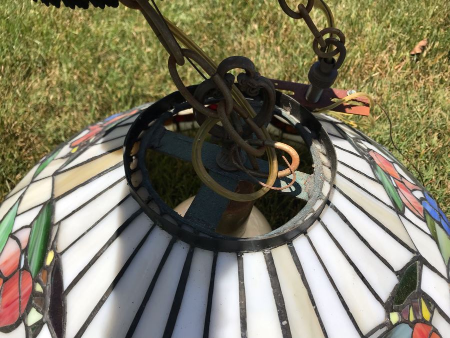 Stained Glass Hanging Light Fixture [Photo 3]