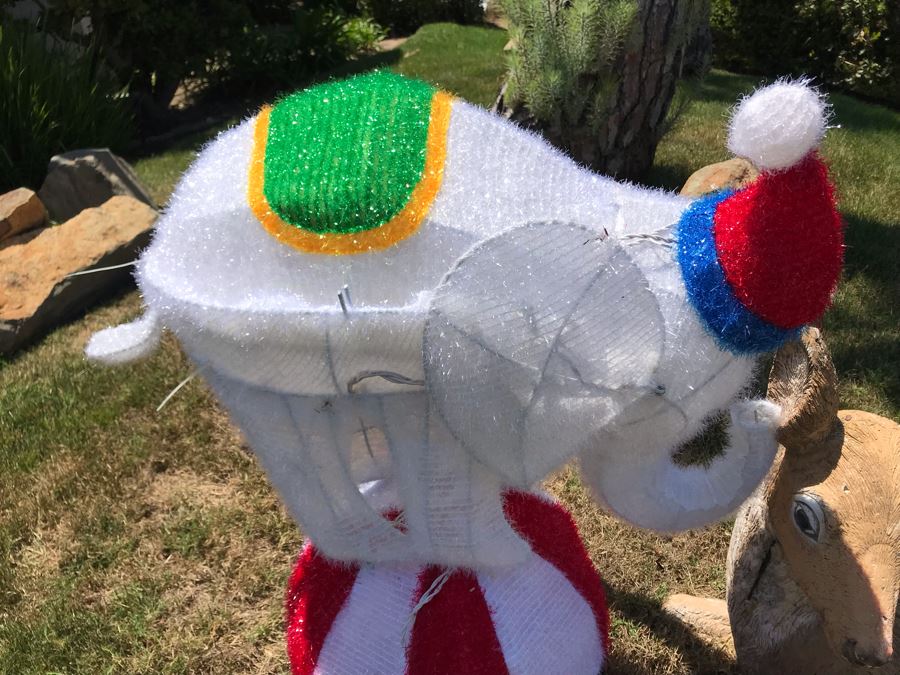 Elephant On Ball Outdoor Lawn Decoration Lighted [Photo 4]