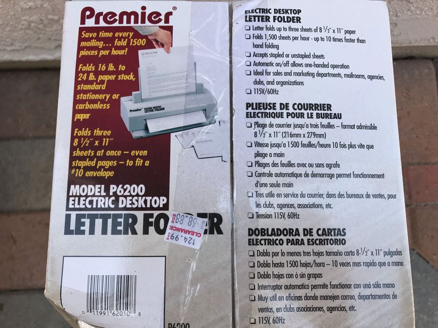 New Premier Electric Desktop Letter Folder Model P6200 [Photo 3]