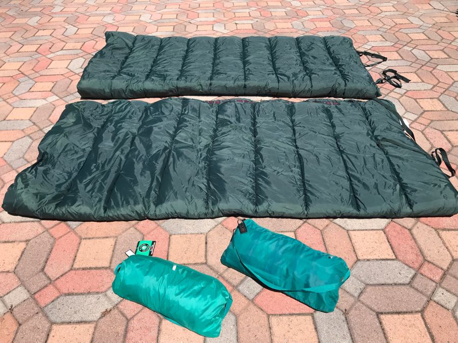 Pair Of Academy Broadway Tents And Pair Of Oversized Academy Broadway Greatland Outdoors Sleeping Bags [Photo 1]