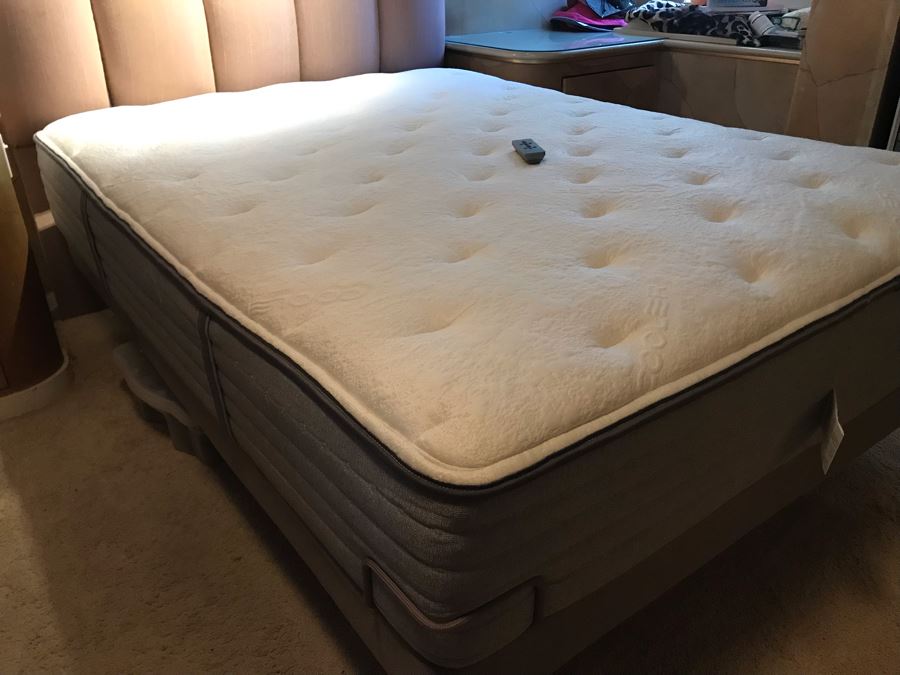 Ortho Mattress Queen Size Lansdowne Luxury Firm Adjustable Head And Foot Mattress With Padded Headboard With Remote [Photo 9]