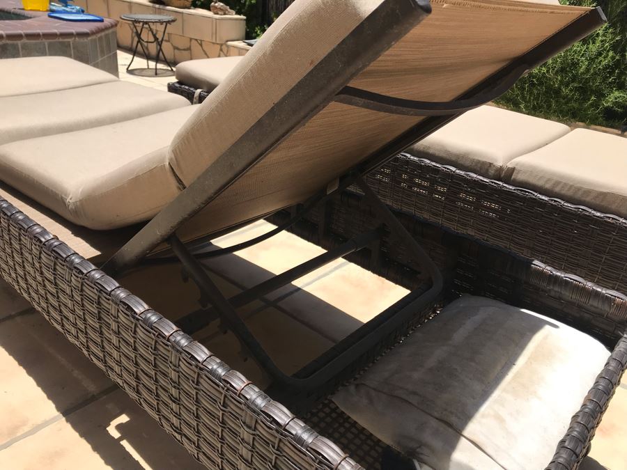 Sunbrella Adjustable Outdoor Chaise Lounge Chairs Patio Furniture 80W X 27D X 18H [Photo 6]