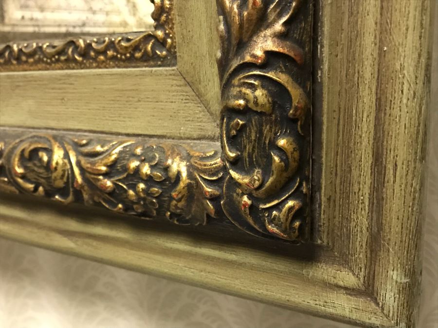 Vintage Mirrored Gold Tone Hanging Shelf 30.5W X 26H X 6D [Photo 3]