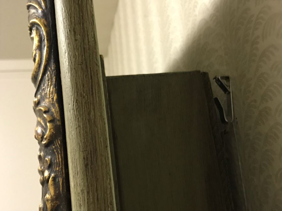 Vintage Mirrored Gold Tone Hanging Shelf 30.5W X 26H X 6D [Photo 5]