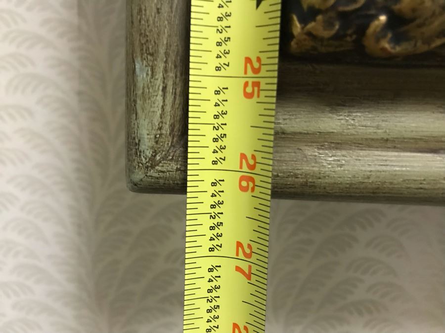 Vintage Mirrored Gold Tone Hanging Shelf 30.5W X 26H X 6D [Photo 9]