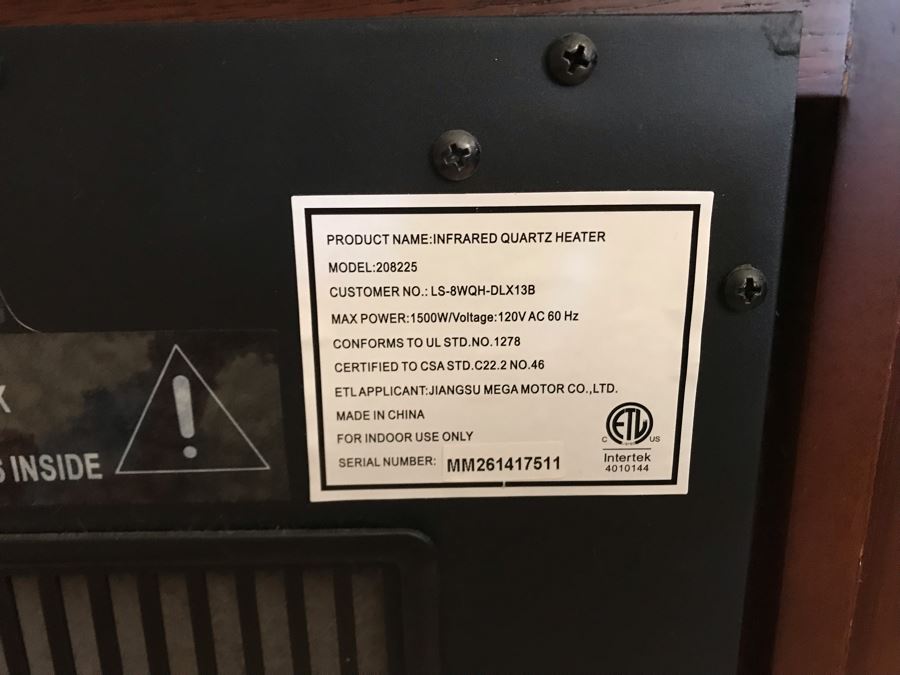 Infrared Quartz Heater Model 208225 [Photo 5]