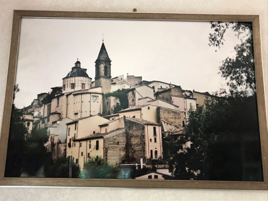 Rochelle Cheever Signed Large Framed Fine Art Photograph Of Italy 48 X 33 (Signed On Back) - See Details For Info On Photographer