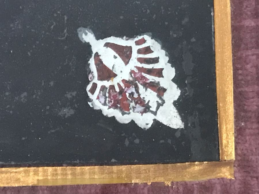 Antique 1745 Reverse Painted Glass Virgin Mary Portrait Signed Virginia Guerr Frame Measures 11.5 X 13 [Photo 9]