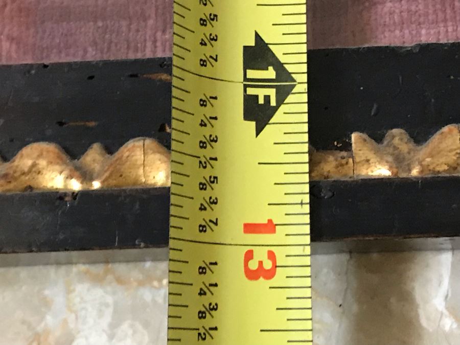 Antique 1745 Reverse Painted Glass Virgin Mary Portrait Signed Virginia Guerr Frame Measures 11.5 X 13 [Photo 22]