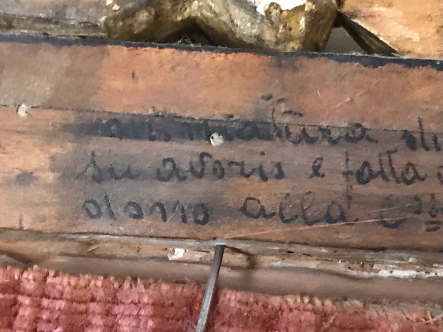 Antique 1745 Reverse Painted Glass Virgin Mary Portrait Signed Virginia Guerr Frame Measures 11.5 X 13 [Photo 19]