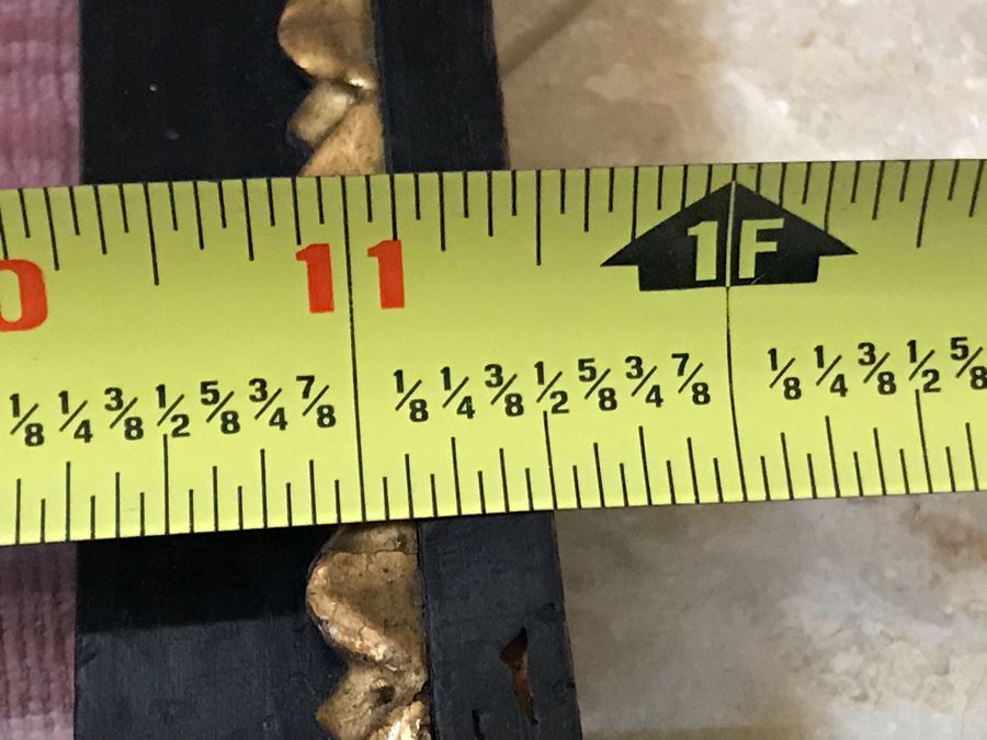 Antique 1745 Reverse Painted Glass Virgin Mary Portrait Signed Virginia Guerr Frame Measures 11.5 X 13 [Photo 21]