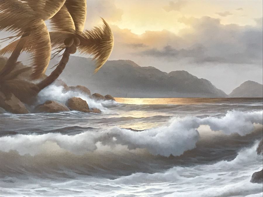 Original Large Seascape Oil Painting By Jorge Prieto B 54 X 36 [Photo 5]