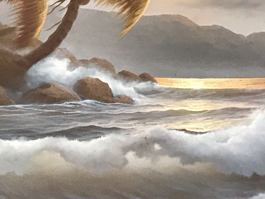 Original Large Seascape Oil Painting By Jorge Prieto B 54 X 36 [Photo 10]