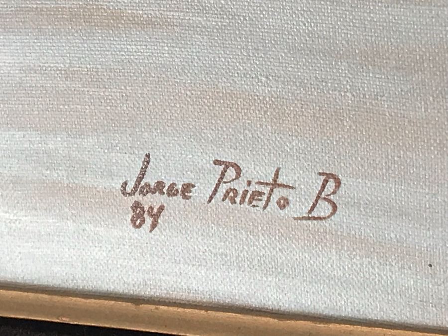 Original Large Seascape Oil Painting By Jorge Prieto B 57 X 35 [Photo 5]