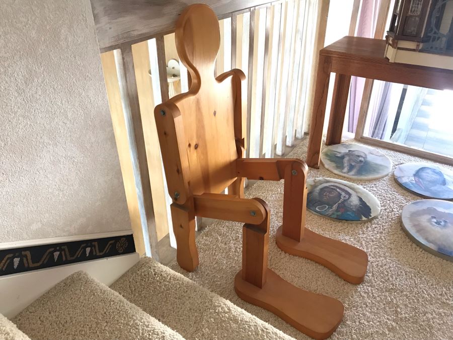 Wooden Poseable Man Kids Table 29W X 17D X 28H [Photo 2]